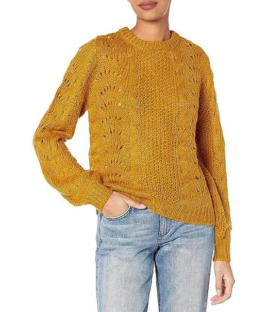 Women's Hazel Stylish Pointelle Pullover Sweater
