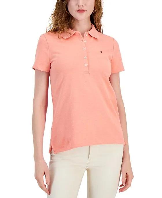 Women's Heathered-Color Short-Sleeve Polo