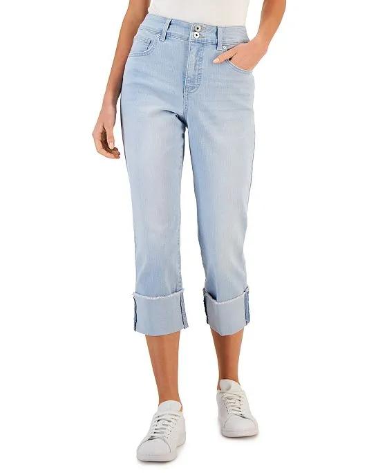 Women's High Cuffed Capri Jeans, Created for Macy's