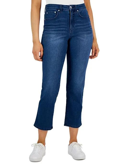 Women's High-Rise Cropped Mom Jeans, Created for Macy's
