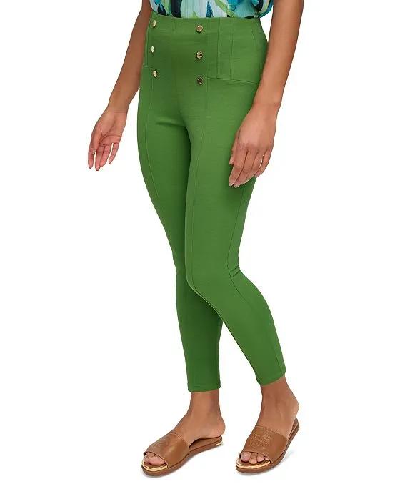 Women's High-Rise Pull-On Skinny Ankle Pants