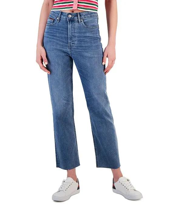 Women's High-Rise Straight-Leg Ankle Jeans