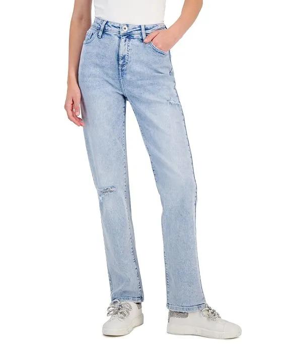 Women's High-Rise Straight-Leg Jeans, Created for Macy's