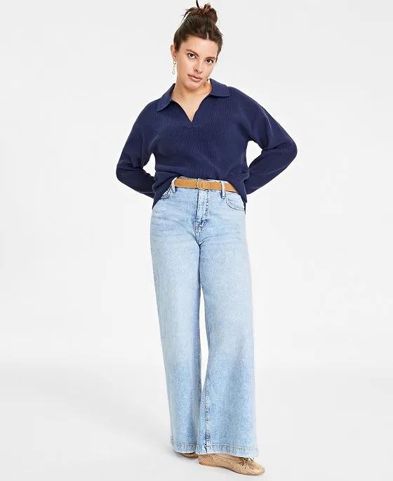 Women's High Rise Wide-Leg Jeans, Created for Macy's 