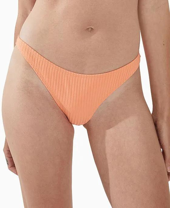 Women's High-Side Brazilian Seamed Bikini Bottoms