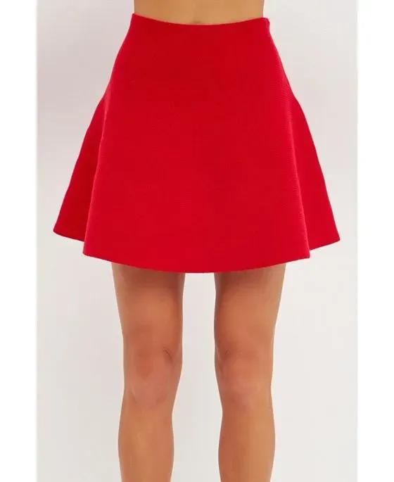 Women's High-Waisted A-Line Mini Skirt