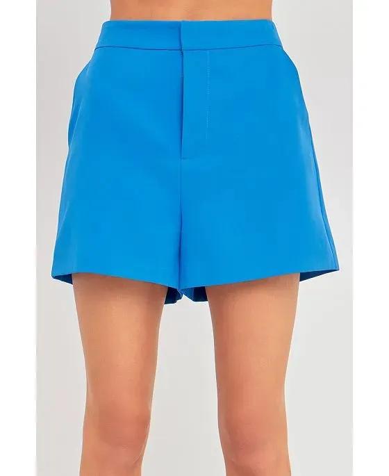 Women's High Waisted Suited Shorts