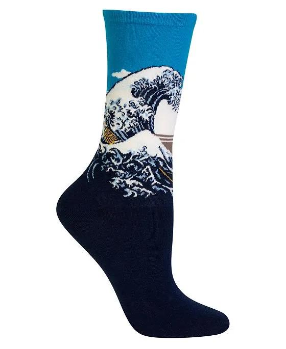 Women's Hokusai's Great Wave Fashion Crew Socks