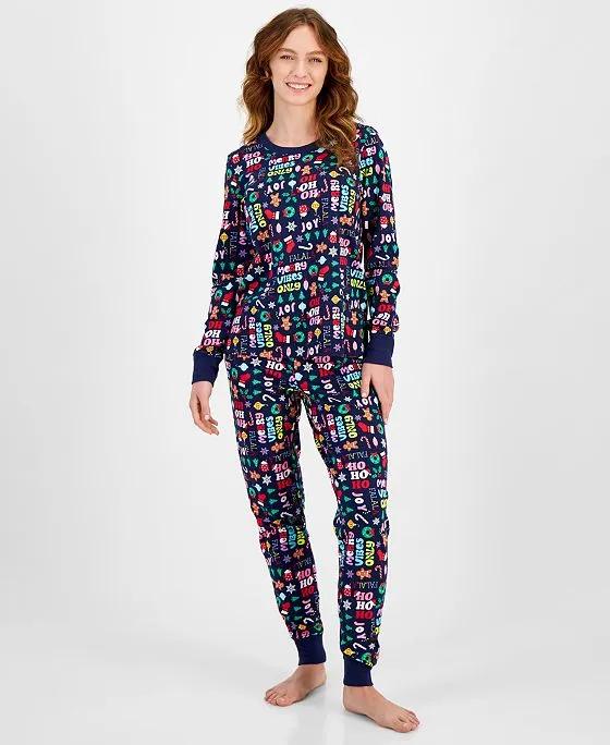 Women's Holiday Toss Cotton Pajamas Set, Created for Macy's