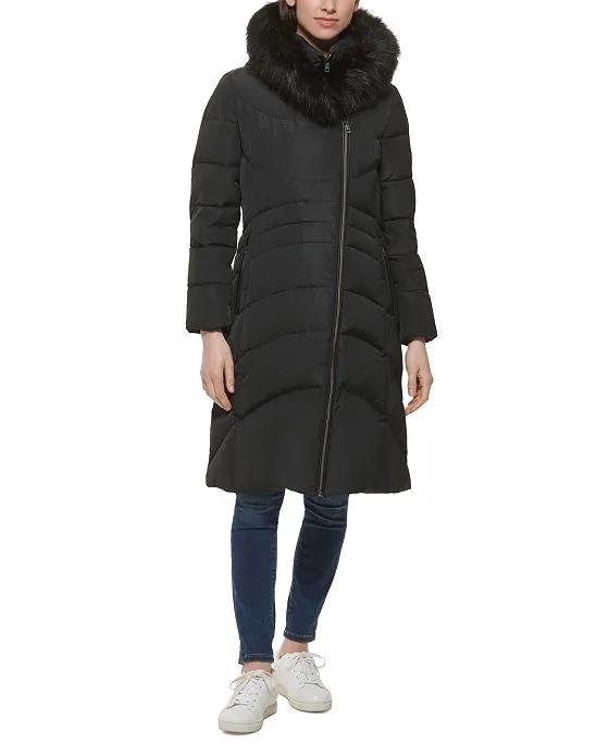 Women's Hooded Faux-Fur-Trim Puffer Coat