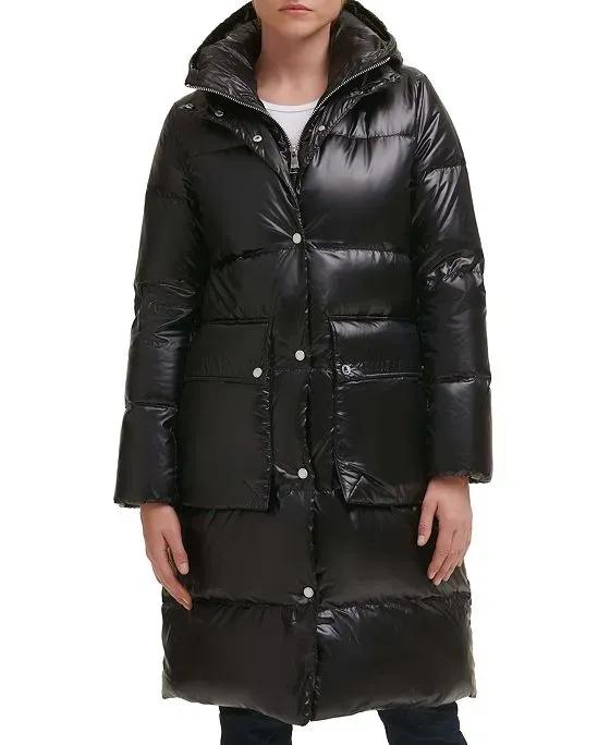 Women's Hooded Quilted Down Puffer Coat