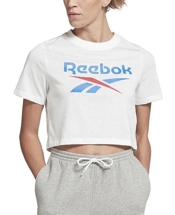 Women's Identity Logo Cropped T-Shirt, A Macy's Exclusive