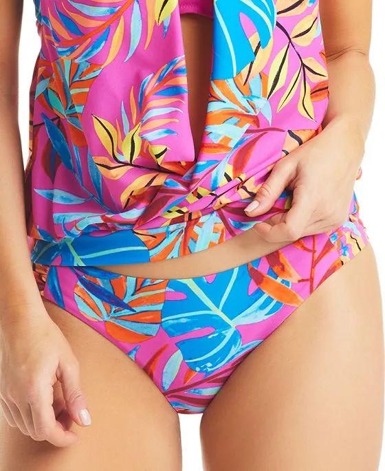 Women's In The Palms Shirred Hipster Bikini Bottoms, Created for Macys