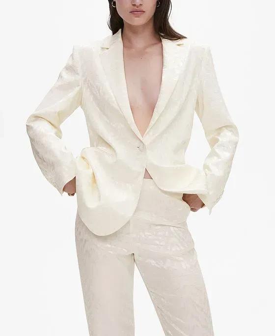 Women's Jacquard Suit Blazer