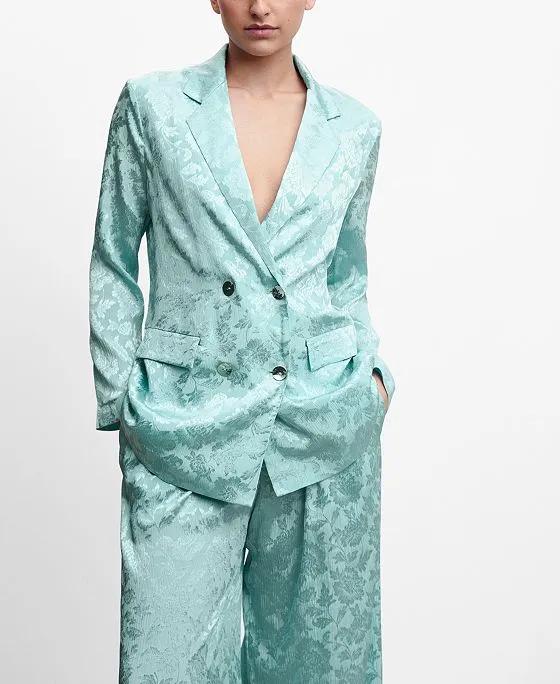 Women's Jacquard Suit Blazer