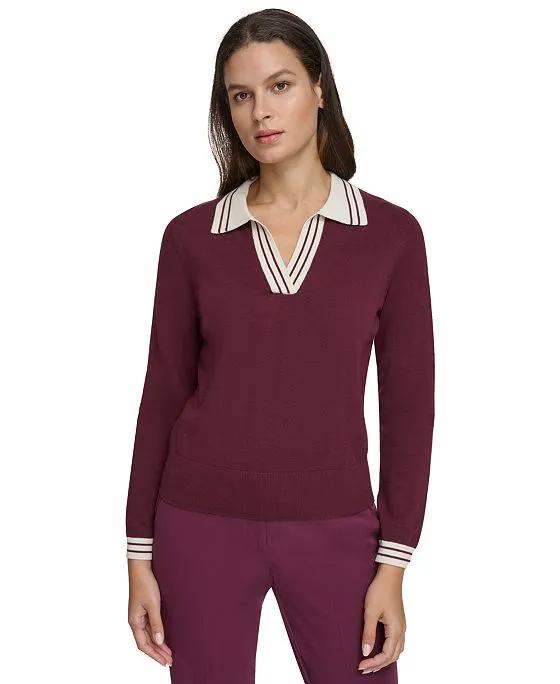 Women's Johnny Collar Sweater