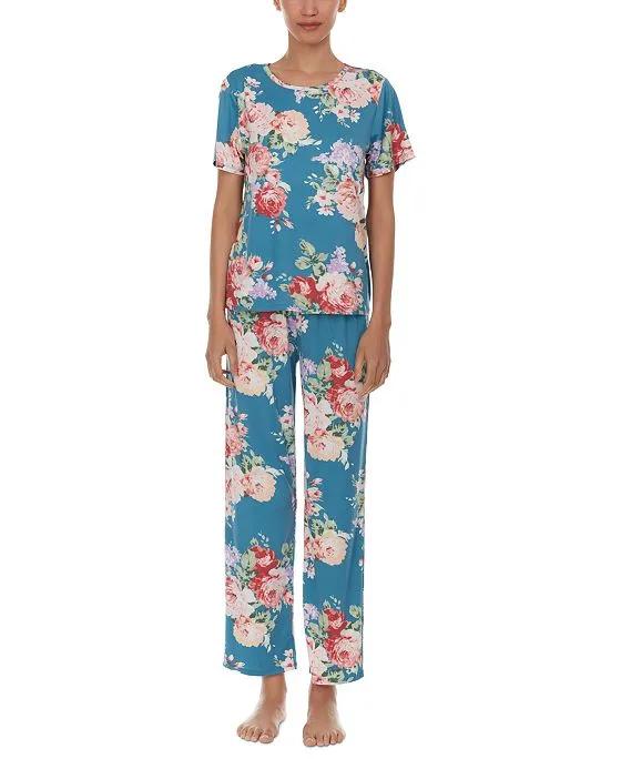 Women's Julianna 2-Pc. Floral Pajamas Set