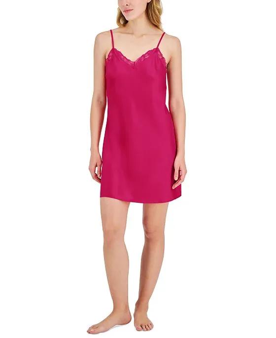 Women's Lace-Trim Chemise, Created for Macy's