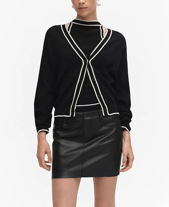 Women's Leather-Effect Mini-Skirt