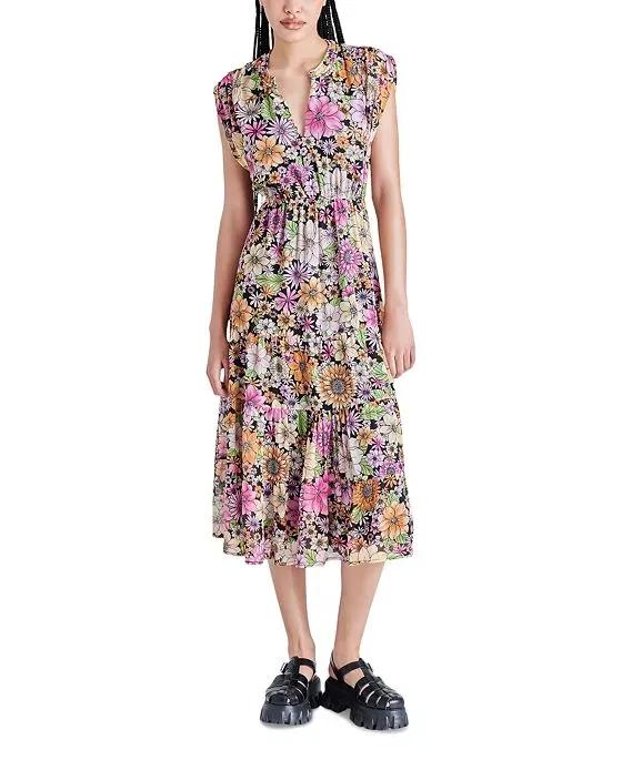 Women's Leigh Blossom-Print Midi Dress