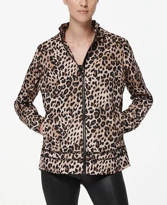 Women's Leopard Windbreaker Raincoat