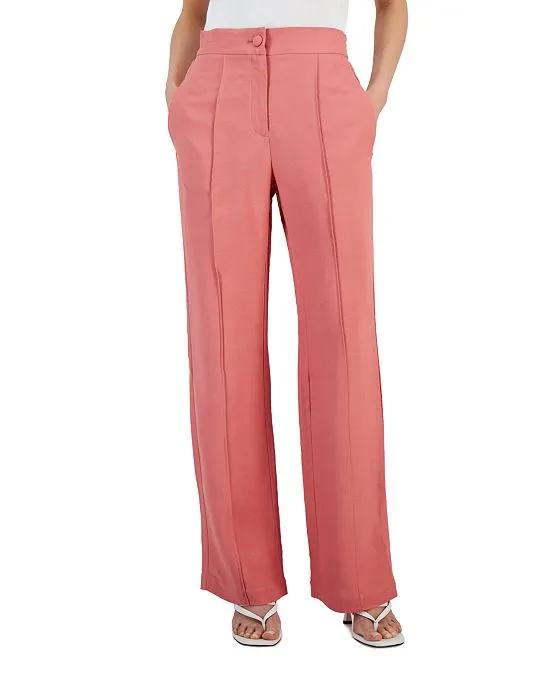 Women's Lined Linen-Blend Suit Trousers, Created for Macy's 
