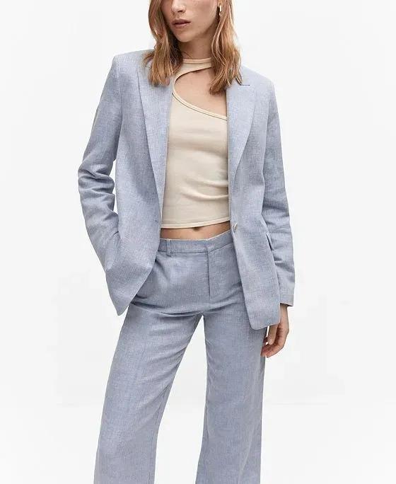 Women's Linen Blazer Suit