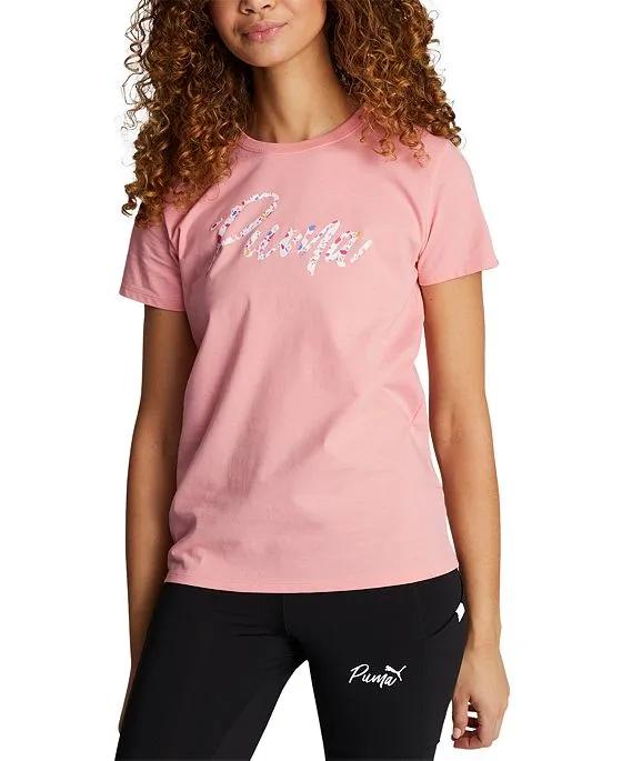 Women's Live In Cotton Graphic Short-Sleeve T-Shirt