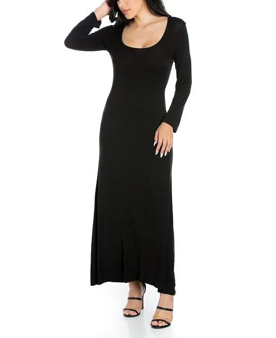 Women's Long Sleeve Maxi Dress