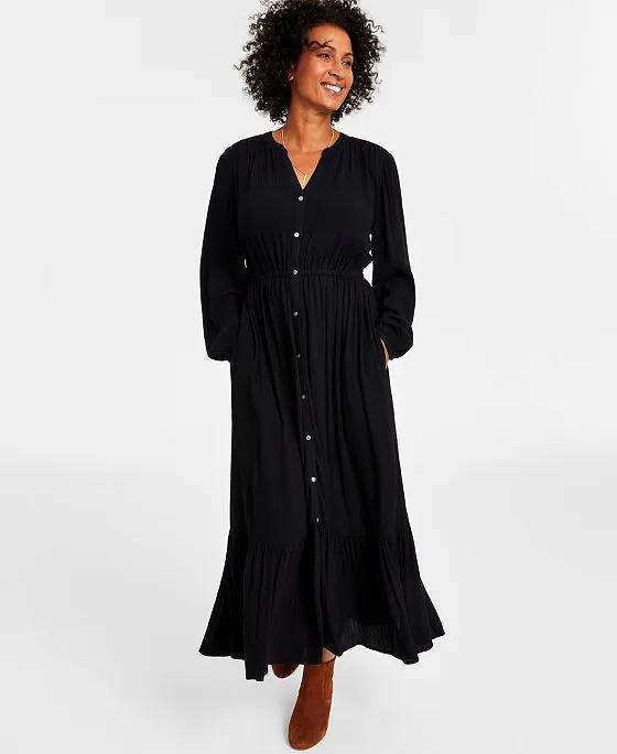 Women's Long-Sleeve Midi Dress, Created for Macy's