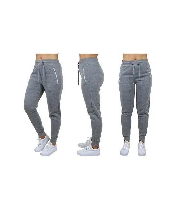 Women's Loose Fit Jogger Pants With Zipper Pockets