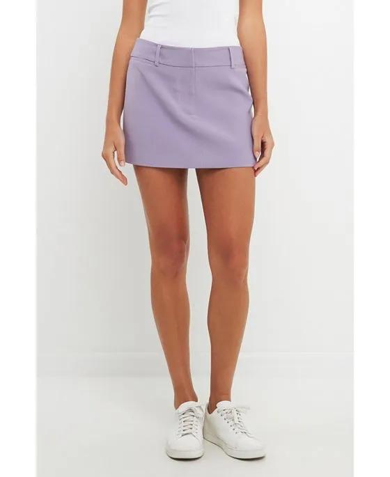 Women's Low Rise Mini Skirt