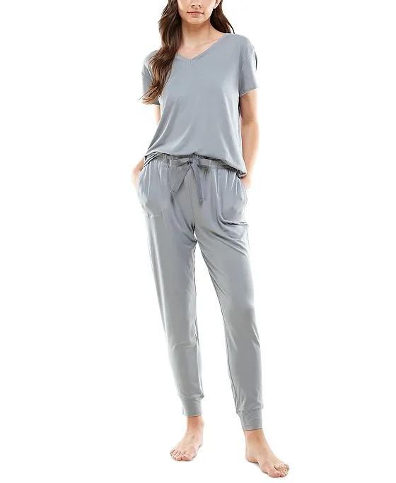 Women's Lush Luxe T-Shirt & Jogger Pants Sleep Set