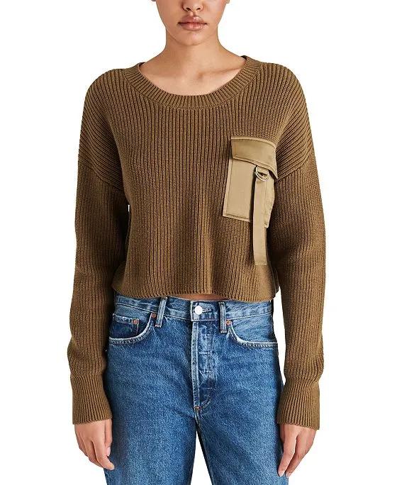 Women's Madison Satin-Pocket Sweater