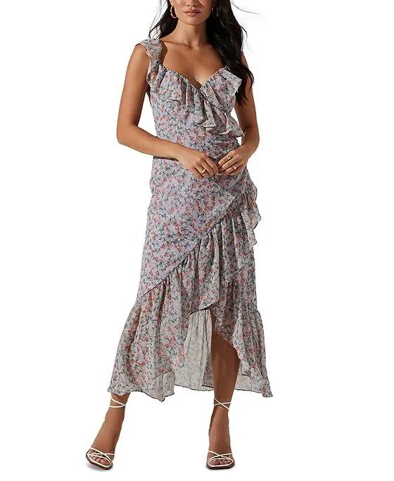 Women's Mahalia Faux-Wrap Midi Dress
