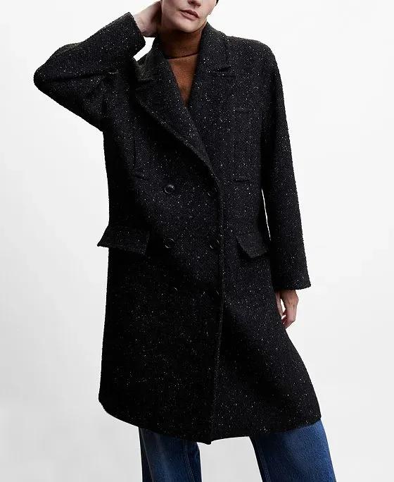Women's Marbled Double Breasted Coat
