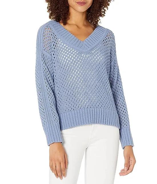 Women's Mesh Boucle Sweater