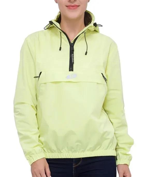 Women's Mesh Lined Pullover Anorak Track Jacket Windbreaker, up to 2XL