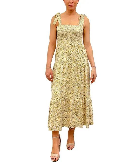 Women's Micro Jasmine Tiered Midi Dress