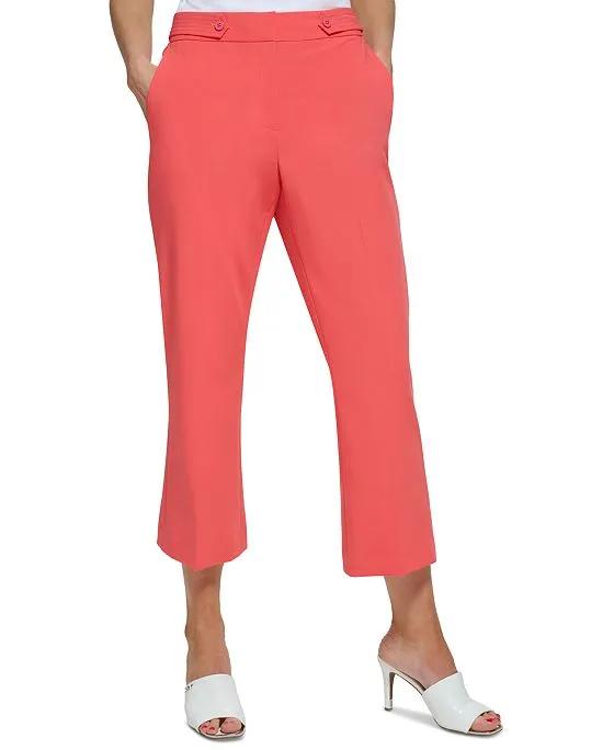Women's Mid-Rise Cropped Flared Pants