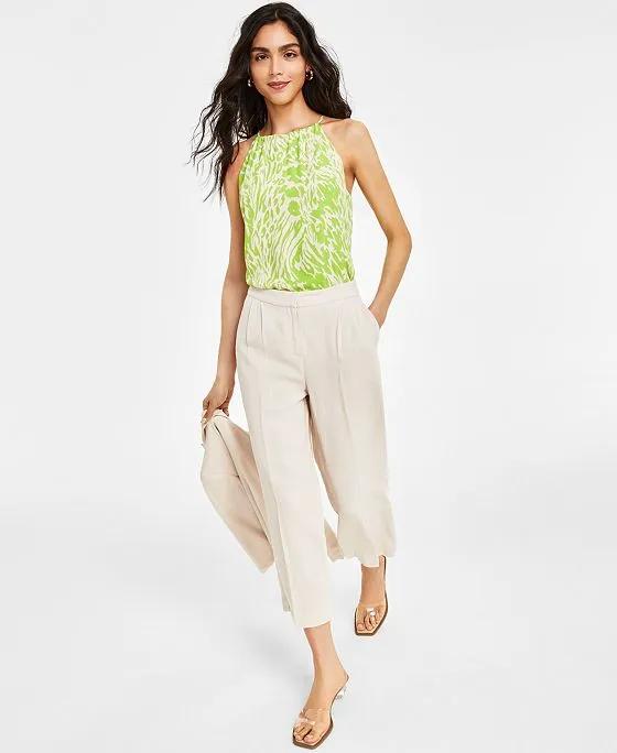 Women's Mid Rise Cropped Wide-Leg Pants, Created for Macy's