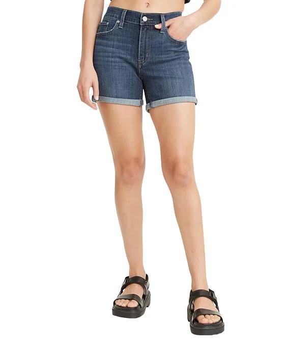 Women's Mid Rise Mid-Length Stretch Shorts