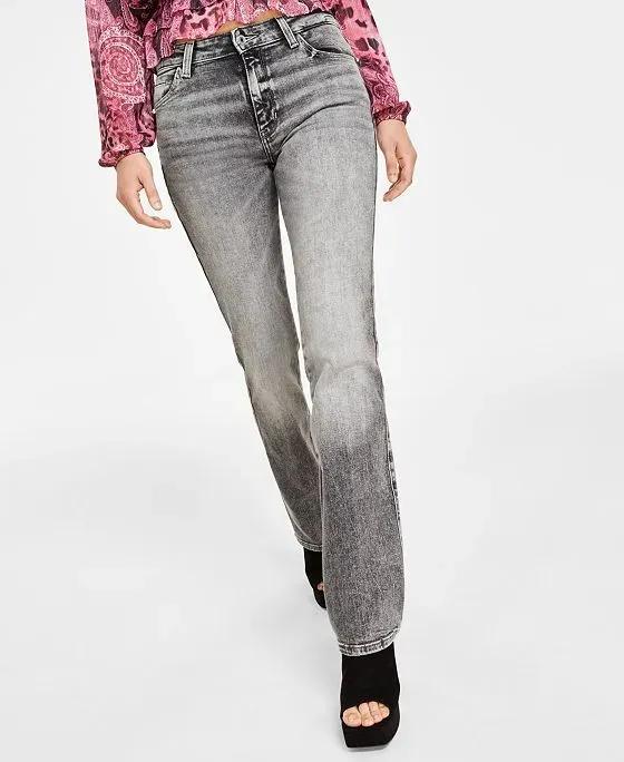 Women's Mid-Rise Sexy Straight-Leg Jeans