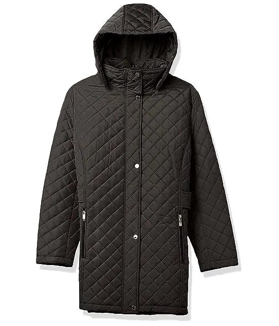 Women's Mid-Weight Diamond Quilted Jacket (Standard and Plus)