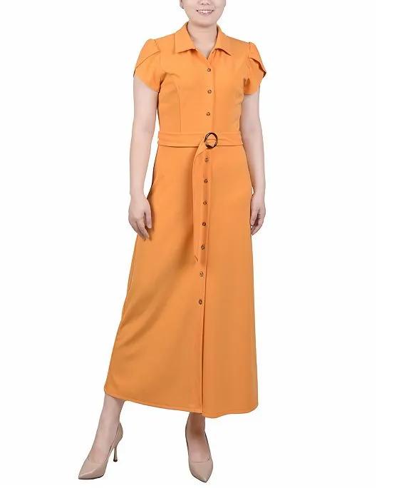 Women's Midi Petal Sleeve Dress
