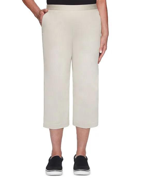 Women's Missy Classics Twill Trouser Pocket Capri Pants