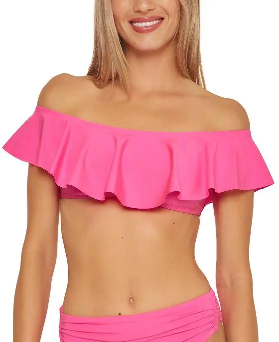 Women's Monaco Ruffled Bandeau Bikini Top