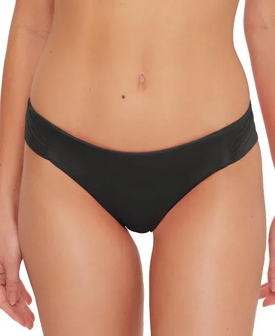 Women's Monaco Shirred-Side Bikini Bottoms