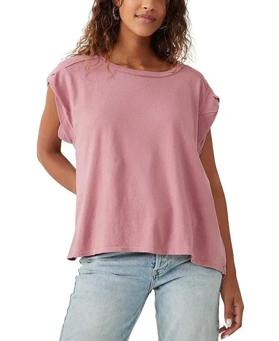 Women's Naomi Batwing-Sleeve Cotton T-Shirt
