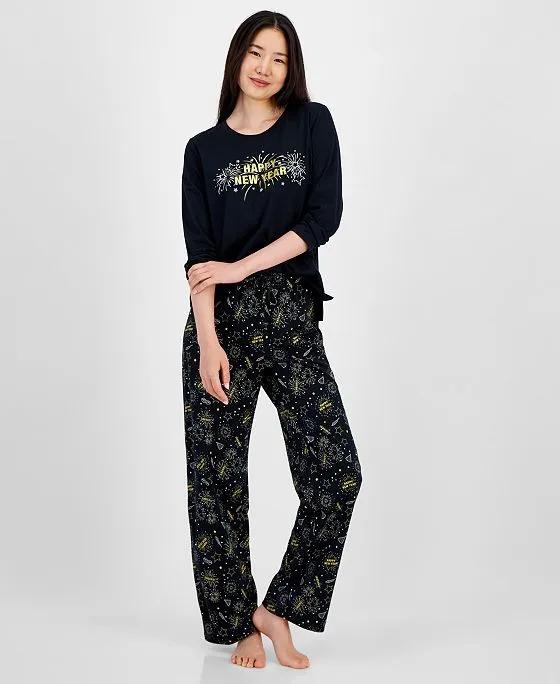 Women's New Year Pajamas Set, Created for Macy's